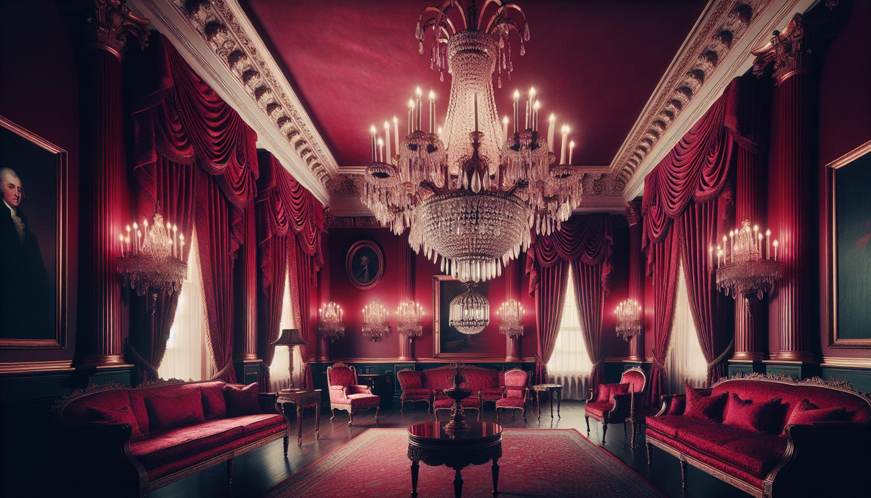 White House Red Room Haunted Chandelier